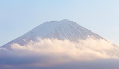 Kışın dağ Fuji yakın çekim