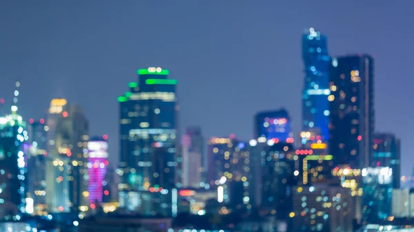 Blurred bokeh lights business office building — Stock Photo, Image