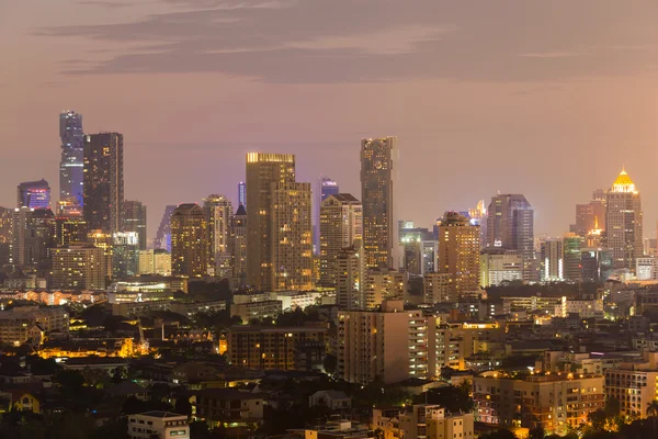 Vista aérea Bangkok centro de la ciudad área de negocios —  Fotos de Stock