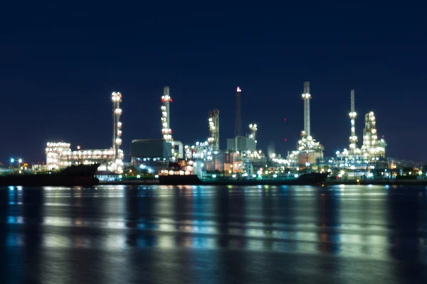 Burred lights nigh view refinery Stock Image