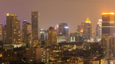 Gece ışıkları, şehir şehir ofis binası