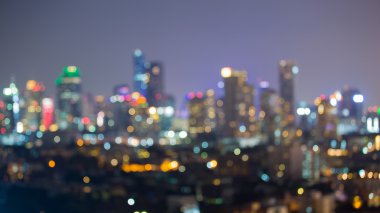 Soyut bulanık ışıklar, ofis binası twilight