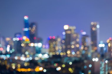 Bulanık bokeh gece görünümü, Ofis Binası