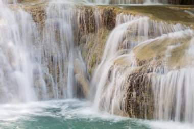 Tropikal yağmur ormanları Milli Parkı, doğal peyzaj arka plan şelale kapatın