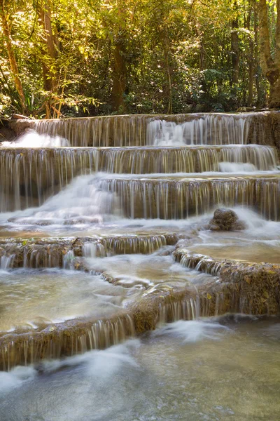 Deep forest stream waterfall in national park of Thailand — Stock Photo, Image