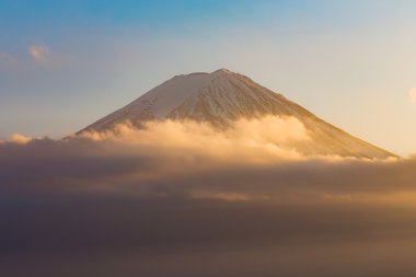 Fuji Dağı yakın üstten görünüm, Japonya, doğal peyzaj arka plan