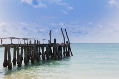 Güzel doğal peyzaj plaj üzerinde 