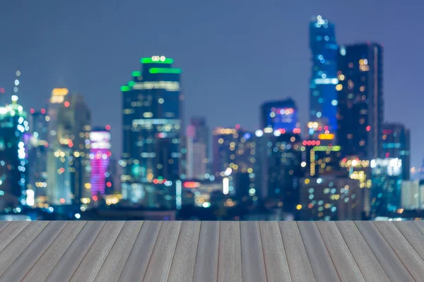 City lights blur bokeh background — Stock Photo, Image