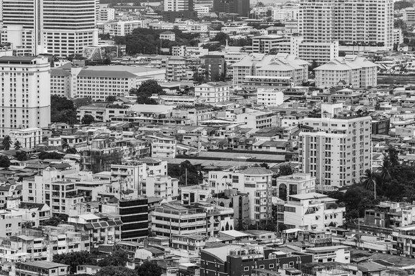 Black and White, Aerial view city residence downtown