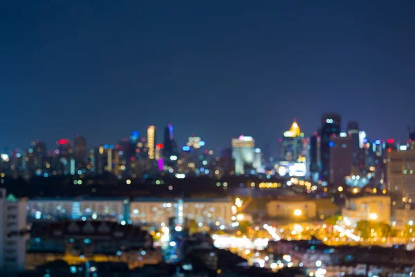 Suddig bokeh lampor city downtown — Stockfoto