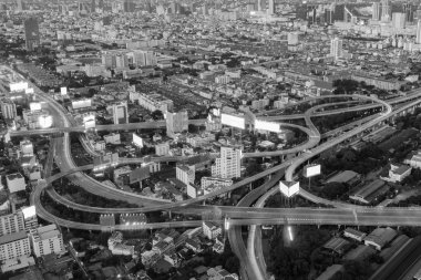 Bangkok şehir merkezinde hava görünümünü otoyol deyimleri