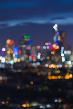 Bulanık ışıklar şehir şehir merkezinde, soyut bokeh arka plan