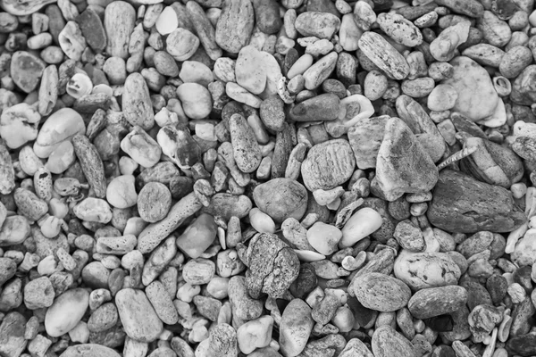 Черно-белый, круглый морской камень, булыжный камень — стоковое фото