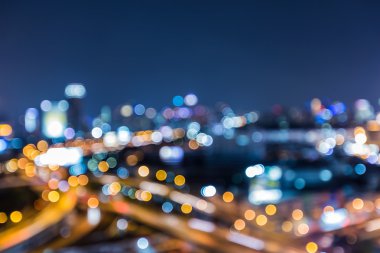 Soyut bulanık ışıklar bokeh şehir otoyol deyimleri