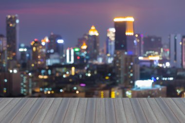 Bulanık bokeh ışıklar şehir arka plan