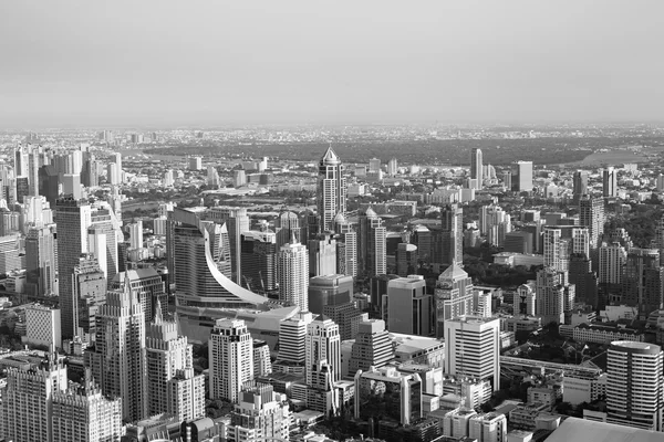 Noir et blanc, Paysage urbain vue grand angle — Photo