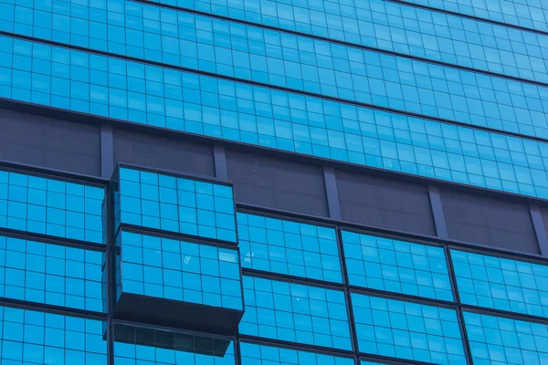 Close up blue office window — Stock Photo, Image