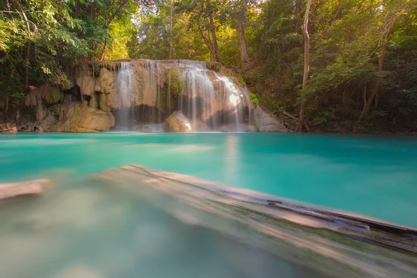 Deep forest blue stream waterfall — Stock Photo, Image