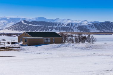 Myvatn volkan kış sahne