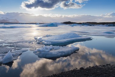 Jokulsarlon lagün oranı kış sezonu sırasında