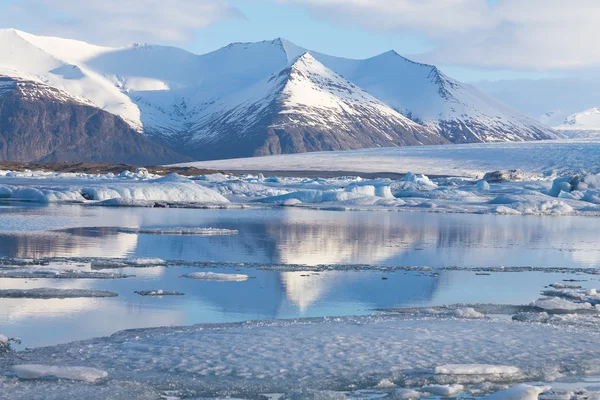 Göl doğal İzlanda manzara kış — Stok fotoğraf