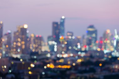 Bulanık ışıklar bokeh office gece görünümü oluşturma, soyut arka plan