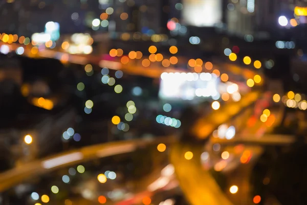 抽象的なぼやけた光、都市高速道路の交換 — ストック写真