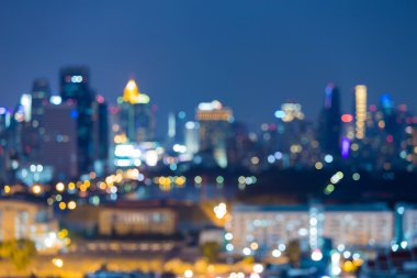 Bulanık ışıklar cityscape downtown