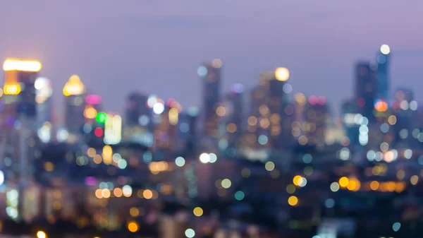 Blurred lights night view, cityscape downtown — Stock Photo, Image