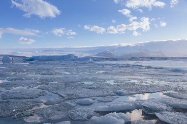 İzlanda doğal buzul kış sezonu