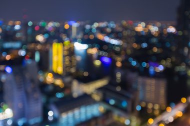 Arka plan bulanık, alacakaranlık ışıklar Şehir Ofisi 