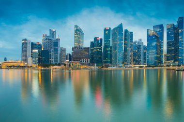 Singapur cityscape şehir merkezinde iş ofis