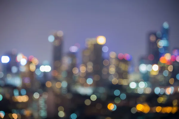 Niewyraźne światła miasta biurowiec downtown — Zdjęcie stockowe