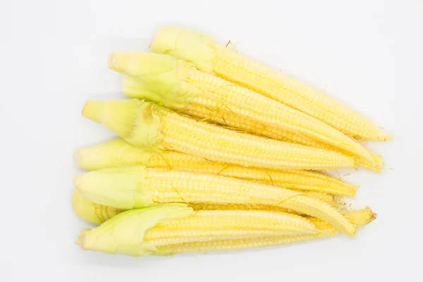 Fresh Baby corn on white background — Stock Photo, Image