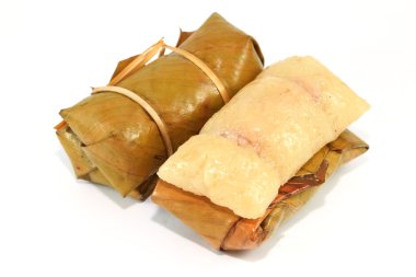 Khao Tom Mat yığını üzerinde beyaz