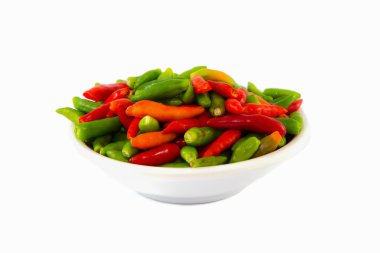 Küçük birden çok renkli biberler