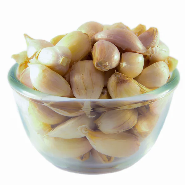 Fresh Garlic on a blow — Stock Photo, Image