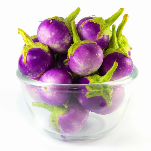 Aubergine violette sur verre — Photo