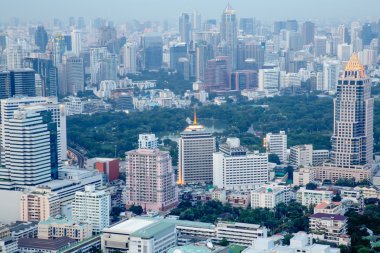 Bangkok şehir manzaralı yukarıda