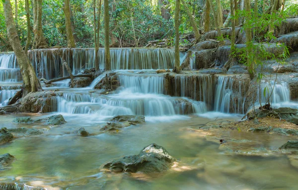 Blue stream waterfall in Kanjanaburi Thailand — Stock Photo, Image
