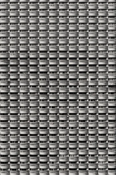 Preto e branco do padrão de varandas — Fotografia de Stock