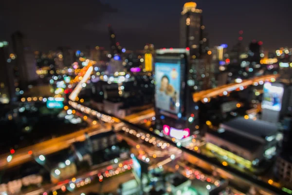 City night light blur bokeh — Stock Photo, Image