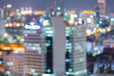 Alacakaranlık vakti şehir manzarası, Bulanık Fotoğraf Bokeh