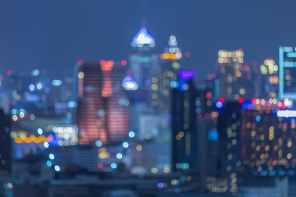 Bangkok city natten ljus, Bokeh bakgrund — Stockfoto