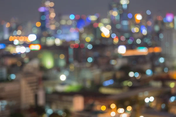 Bangkok blurred abstract background lights, beautiful cityscape view. — Stock Photo, Image