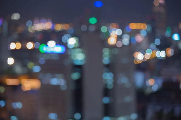 Bellezza di Bangkok Midtown luce notturna, sfondo Bokeh . — Foto Stock