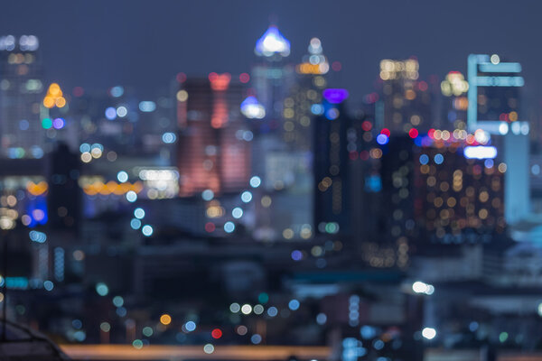 Bangkok blurred abstract background lights