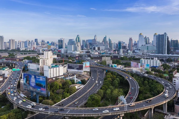 Arial widok na panoramę Bangkoku — Zdjęcie stockowe