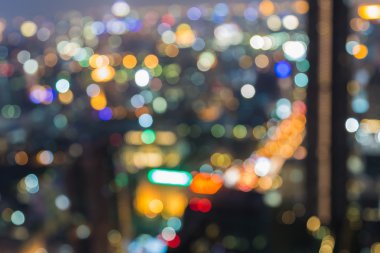 Gece - fotoğraf bulanık bokeh merkezi iş merkezi