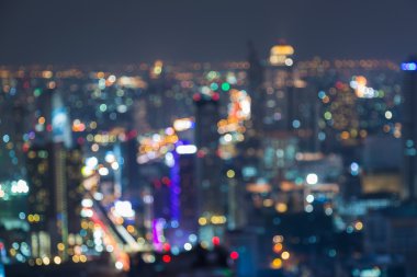 Soyut kentsel gece ışık bokeh arka plan